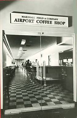 MIDWAY AIRPORT - MARSHALL FIELD COFFEE SHOP - c1950