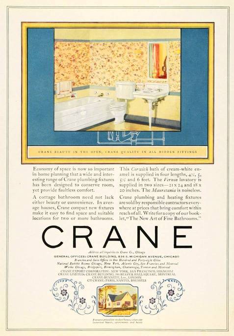 AD - CHICAGO - CRANE PLUMBING FIXTURES - CRANE BUILDING - 836 S MICHIGAN - 1925