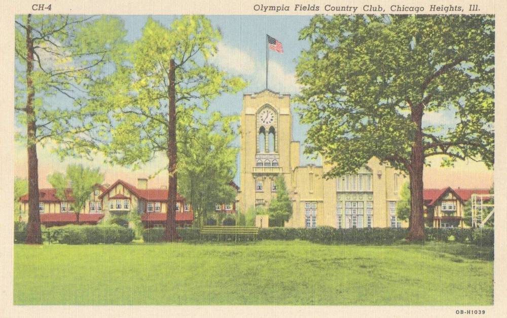 POSTCARD - CHICAGO - OLYMPIA FIELDS COUNTRY CLUB - CHICAGO HEIGHTS - c1940