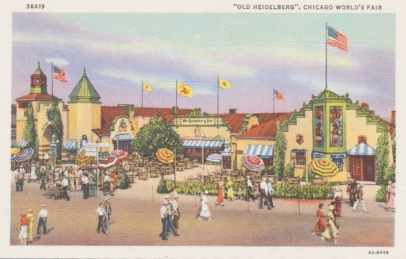 POSTCARD - CHICAGO - CENTURY OF PROGRESS WORLD'S FAIR - OLD HEIDELBERG - 1933-4