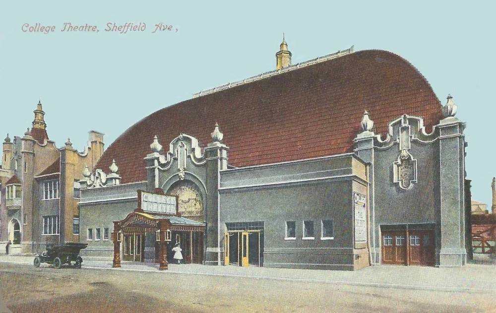 POSTCARD - CHICAGO - COLLEGE THEATRE - SHEFFIELD AVE - NICE VERSION - 1909