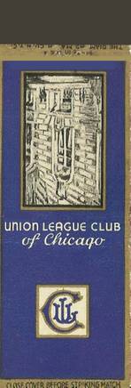MATCHBOOK - CHICAGO - UNION LEAGUE CLUB