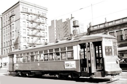 PHOTO - CHICAGO - STREETCAR - ROOSEVELT ROAD ROUTE TO MUSEUM - 1952