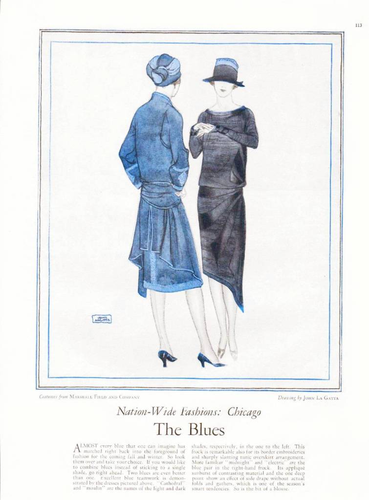 AD - CHICAGO - MARSHALL FIELD'S - WOMEN'S FASHION - THE BLUES - 1926