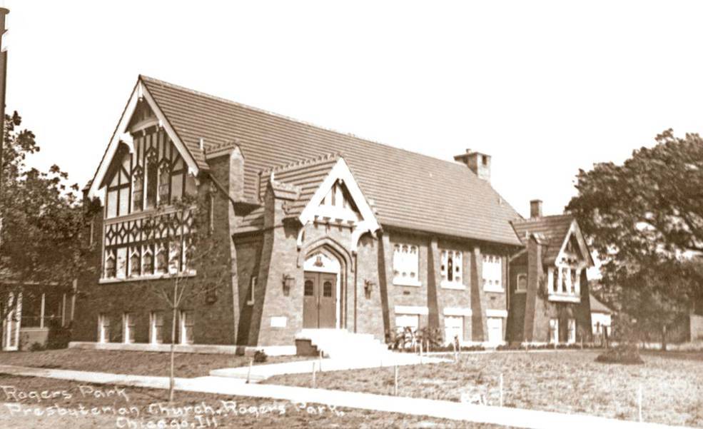 POSTCARD - CHICAGO - ROGERS PARK PRESBYTERIAN CHURCH - 1913