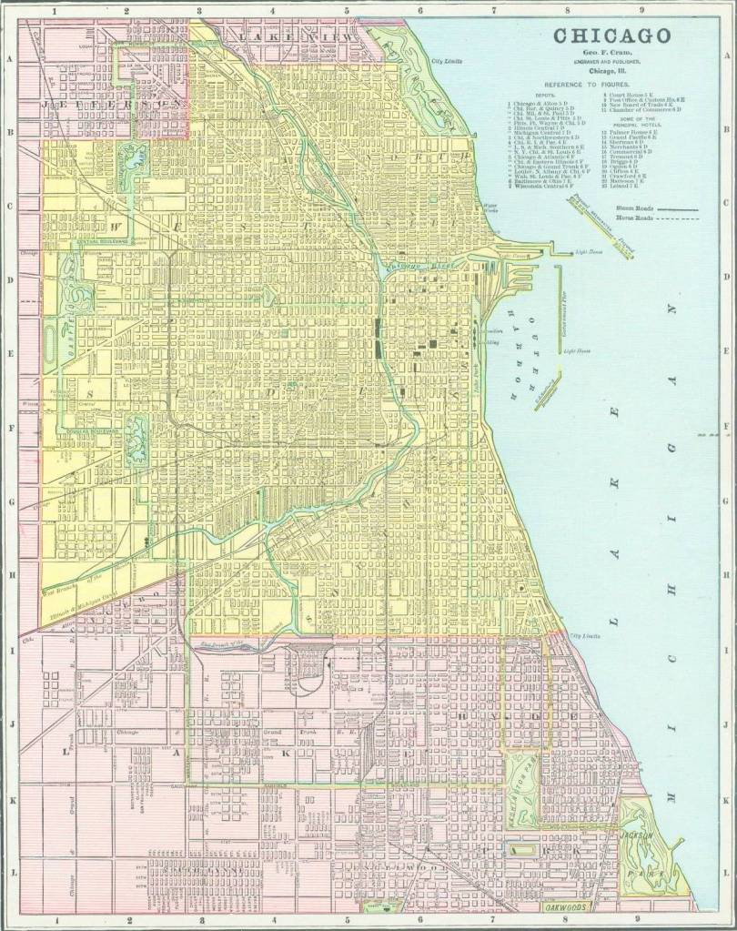 MAP - CHICAGO - 1889