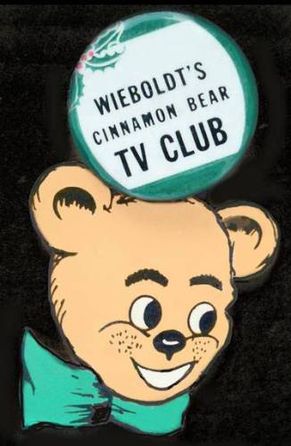 PIN - CHICAGO - WIEBOLDT'S CINNAMON BEAR TV CLUB - WITH CARDBOARD BACKING - EARLY 1950s