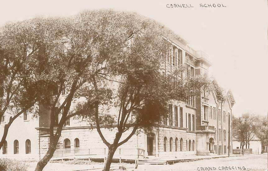 A POSTCARD - CHICAGO - CORNELL SCHOOL - GRAND CROSSING - 1907