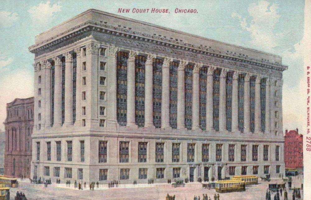 POSTCARD - CHICAGO - NEW COURT HOUSE