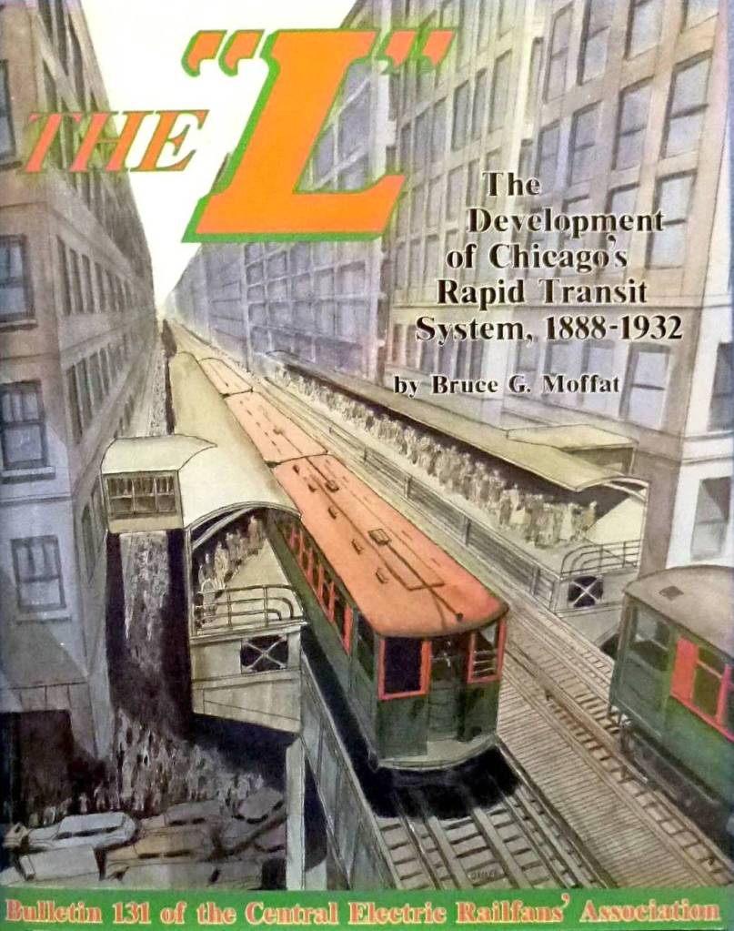 COVER - CHICAGO - BOOK ABOUT RAPID TRANSIT HISTORY - FEATURES COVER OF RAPID TRANSIT MAP IN COLOR - PERHAPS 1932 MAP - 1995